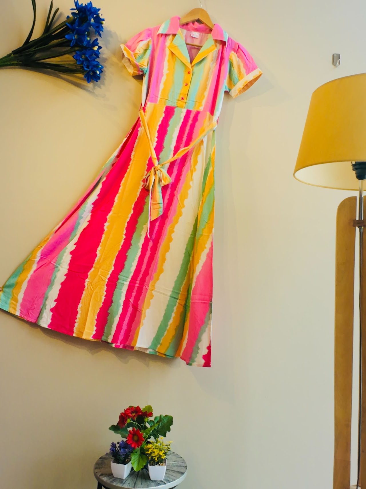 Chic Gathered Waist Midi Dress